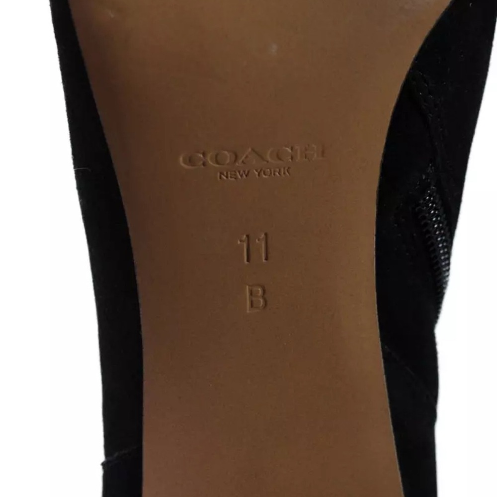 Coach Womens Suede Animal Print Round Toe Zip Up Ankle Booties Black Size 11B - Picture 5 of 6